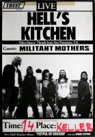 HELLS KITCHEN - 1990 - Konzertplakat - Militant Mothers - Tourposter - Bremen