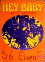 HEY BABY - 1993 - Konzertplakat - Kultmachine - Tourposter - Bremen