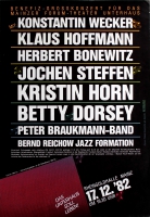 BENEFIZ - 1982 - Plakat - Konstantin Wecker - Klaus Hoffmann - Poster - Mainz