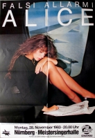 ALICE - 1983 - Konzertplakat - Concert - Falsi Allarmi - Tourposter - Nrnberg