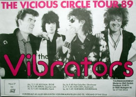 VIBRATORS, THE - 1989 - Plakat - Live In Concert - Vicious Circle Tour - Poster