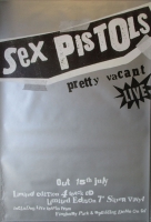SEX PISTOLS - 1996 - Promotion - Plakat - Pretty Vacant Live - Poster