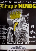 DIMPLE MINDS - 1990 - In Concert - Durstige Mnner Tour - Poster - Dsseldorf