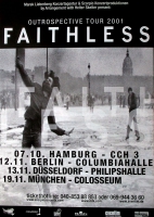 FAITHLESS - 2001 - Live In Concert - Outrospective Tour - Poster