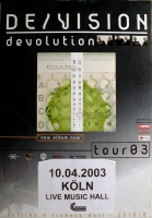 DE VISION - 2003 - Konzertplakat - Concert - Devolution - Tourposter - Kln