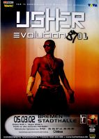 USHER - 2002 - Plakat - In Concert - Evolution Tour - Poster - Bremen