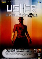 USHER - 2002 - Konzertplakat - Concert - Evolution - Tourposter - Bremen