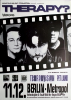 THERAPY - 1994 - Konzertplakat - Terrrovision - Troublegum - Tourposter - Berlin
