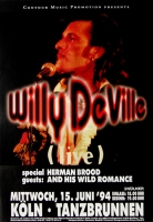 DE VILLE, WILLY - 1994 - Plakat - In Concert - Herman Brood - Poster - Kln