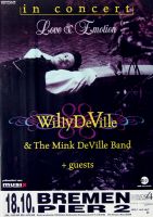 DE VILLE, WILLY - 1996 - In Concert - Love & Emotion Tour - Poster - Bremen