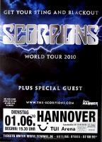 SCORPIONS - 2010 - Live In Concert - Get your Sting Tour - Poster - Hannover