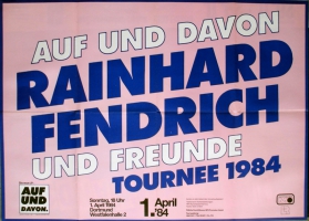 FENDRICH, RAINHARD - 1984 - In Concert - Auf und.. Tour - Poster - Dortmund