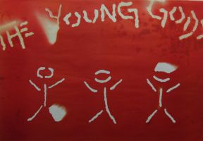 YOUNG GODS - 1989 - Plakat - In Concert - Red Water Tour - Poster
