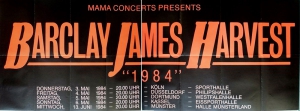 BARCAY JAMES HARVEST - 1984 - Tourplakat - Concert - Tourposter - 2 Teile