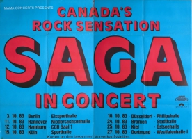 SAGA - 1983 - Tourplakat - In Cncert - Tourposter - 2 Teile