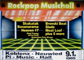 ROCKPOP MUSICHALL - 1985 - Bronski Beat - Heaven 17 - Poster - Koblenz