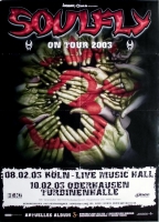 SOULFLY - 2003 - Sepultura - Live In Concert Tour - Poster - Kln - Oberhausen