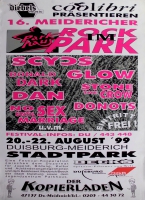 ROCK IM PARK - 1999 - Plakat - Scycs - Donots - Dan - Glow - Poster - Duisburg