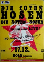 TOTEN HOSEN - 1998 - Plakat - Roten Rosen - In Concert Tour - Poster - Kln