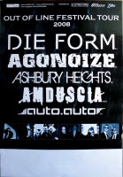 OUT OF LINE - 2008 - In Concert - Die Form - Agonoize - Ashbury Heights - Poster