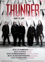 THUNDER - 2018 - Tourplakat - In Concert - Rip it Up - Tourposter
