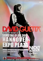 GUETTA, DAVID - 2013 - Concert - Nothing but the Beat Tour - Poster - Hannover
