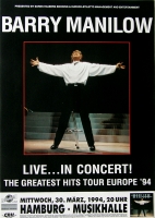 MANILOW, BARRY - 1994 - In Concert - Greatest Hits Tour - Poster - Hamburg