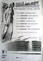 DRAB MAJESTY - 2019 - Plakat - Live In Concert - European Tour - Poster