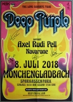 DEEP PURPLE - 2018 - Concert - Poster - Mönchengladbach - Signed / Autogramm