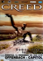 CREED - 1999 - Plakat - In Concert - Human Clay Tour - Poster - Offenbach