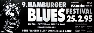 BLUES FESTIVAL - 1995 - Plakat - Abi Wallenstein - Poster - Hamburg