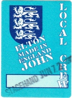 JOHN, ELTON - 1995 - Local Crew Pass - Made in England Tour - Stuttgart