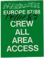 MARILLION - 1987 - Pass - Clutching at Straws Tour - Stuttgart