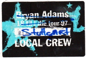 ADAMS, BRYAN - 1997 - Local Crew Pass - 18 til I Die Tour - Stuttgart - B