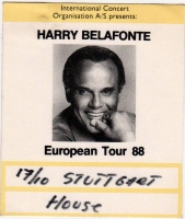 BELAFONTE, HARRY - 1988 - Pass - European Tour - Stuttgart