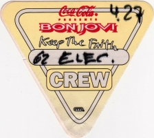 BON JOVI - 1993 - Crew Pass - Keep the Faith Tour - Stuttgart