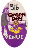 GREEN DAY - 1996 - Venue Pass - Insomniac Tour - Stuttgart