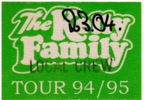 KELLY FAMILY - 1995 - Local Crew Pass - Over the Hump Tour - Stuttgart