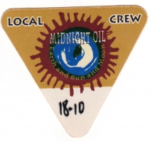 MIDNIGHT OIL - 1993 - Local Crew Pass - Earth and Sun and Moon - Stuttgart