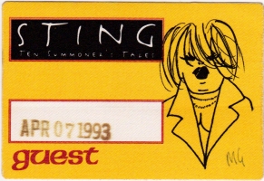 STING - POLICE - 1993 - Guest Pass - Ten Summoners Tales Tour - Stuttgart