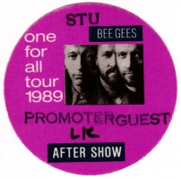 BEE GEES - 1989 - Promotor-Guest Pass - One for All Tour - Stuttgart