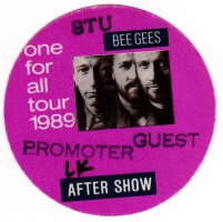 BEE GEES - 1989 - Promotor - After Show Pass - One for All Tour - Stuttgart - A