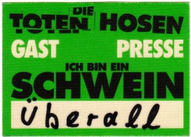 TOTEN HOSEN - 1990 - Gast Pass - Auf dem Kreuzzug ins.. Tour - Stuttgart