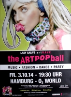 LADY GAGA - 2014 - In Concert - The Artpopball Tour - Poster - Hamburg
