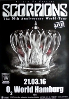 SCORPIONS - 2016 - In Concert - 50th Anniversary World Tour - Poster - Hamburg
