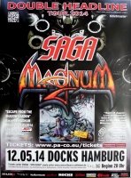 SAGA - 2014 - Plakat - Magnum - Double Headline Tour - Poster - Hamburg