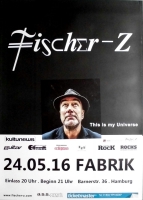FISCHER Z - 2016 - In Concert - This is my Universe Tour - Poster - Hamburg
