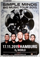 SIMPLE MINDS - 2015 - Plakat - In Concert - Big Music Tour - Poster - Hamburg
