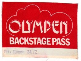 HAGEN, NINA - 1984 - Backstage Pass - In Concert - Tour  - Lund/Schweden