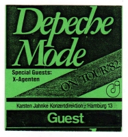 DEPECHE MODE - 1982 - Guest Pass - A Broken Frame Tour - Hamburg